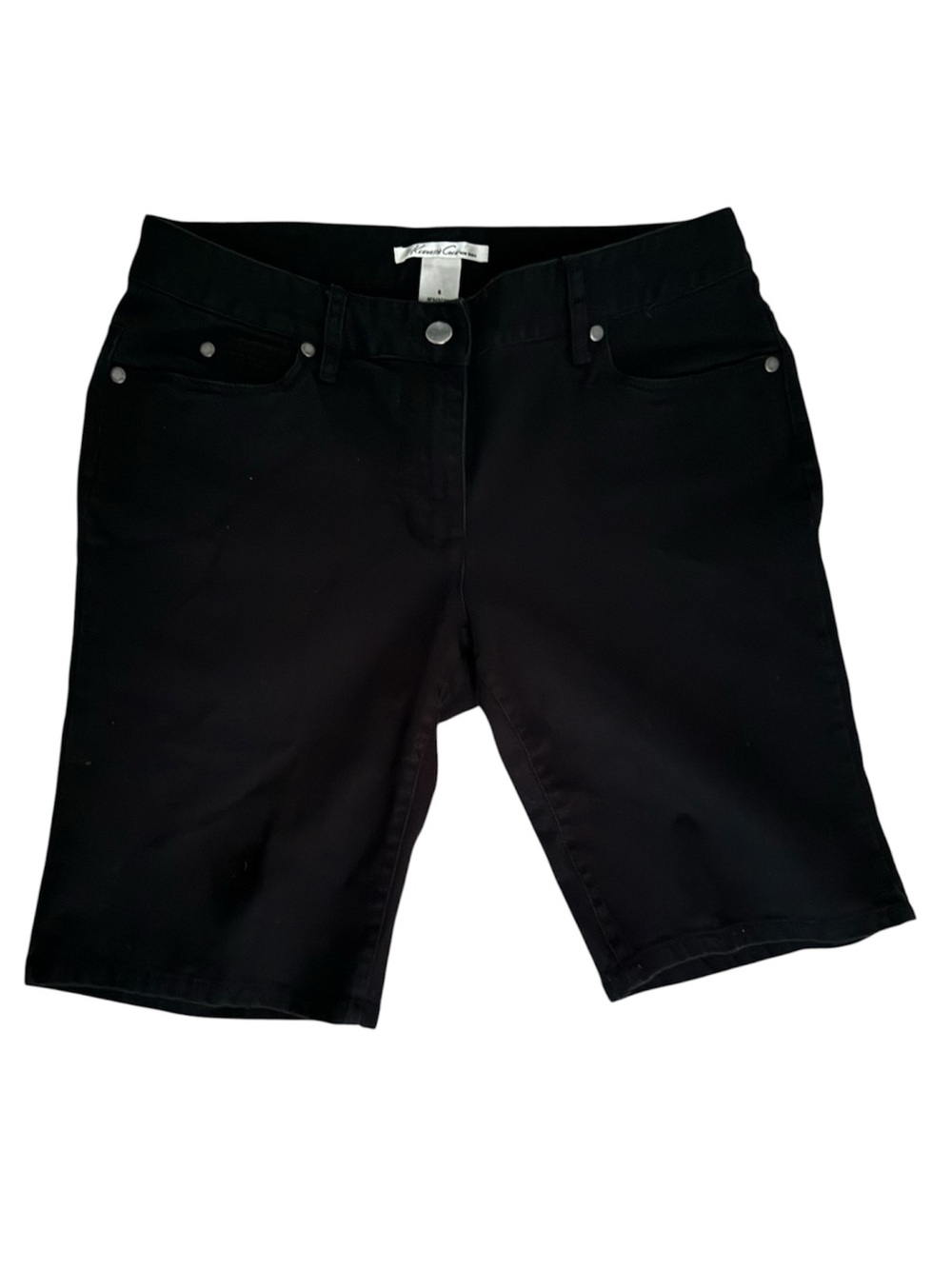 Kenneth Cole Black Women's Bermuda Jean Shorts